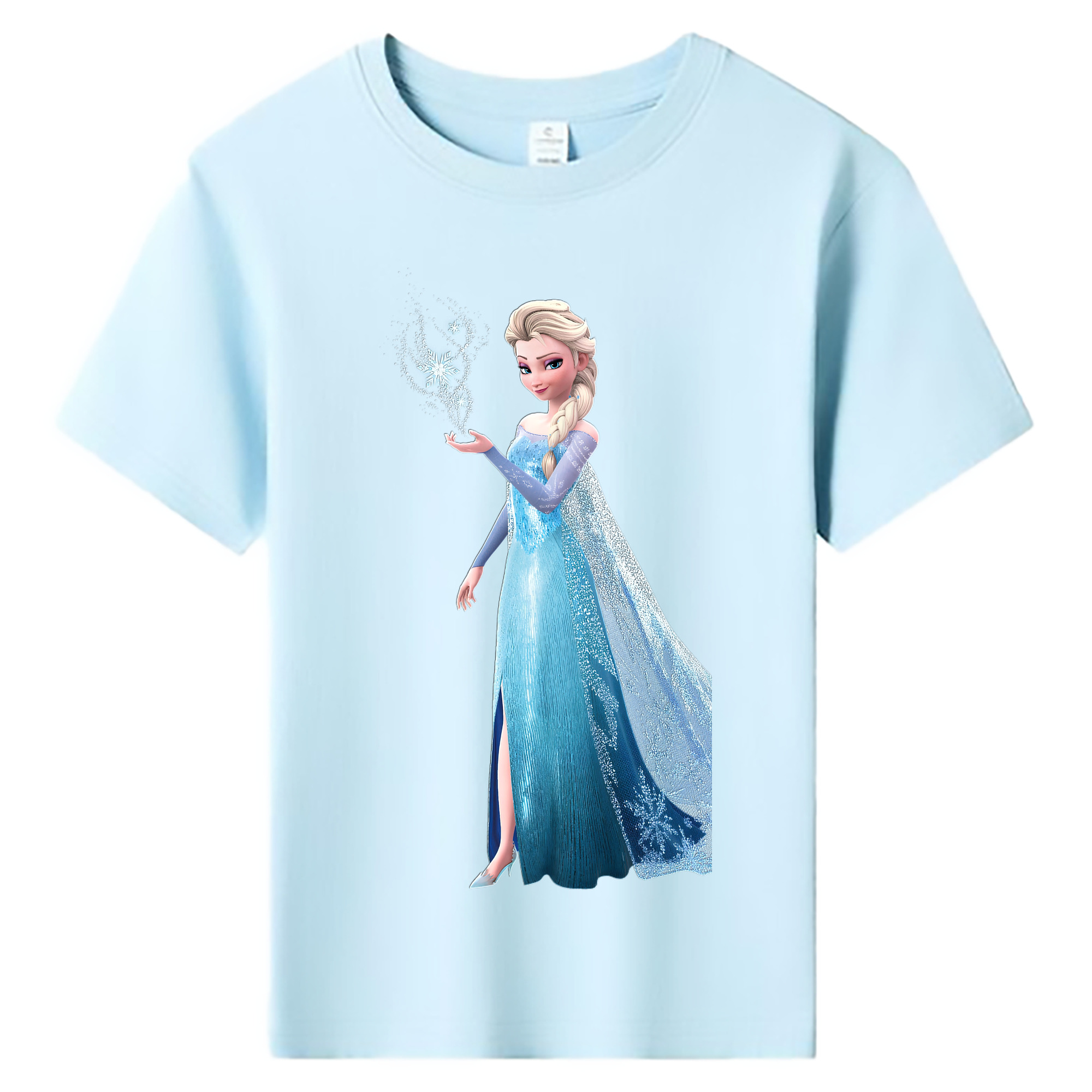 （画像用） アナと雪の女王 アンナ エルサ Frozen Anna Elsa 綿100％キッズTシャツ（フロントプリント）